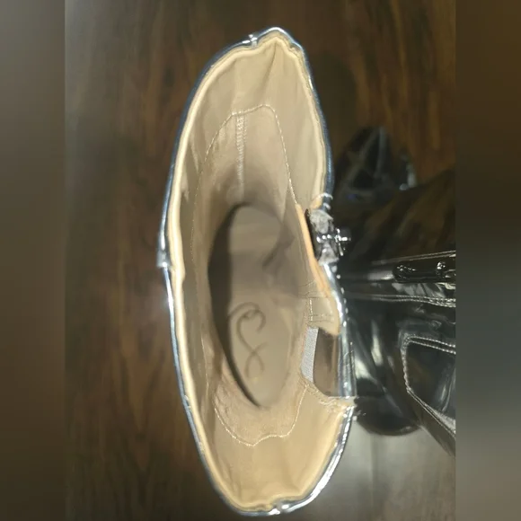 NEW Sam Edelman Esmae Stiletto Ankle Booties Silver Pointed Toes Size 6.5 - Picture 13 of 15